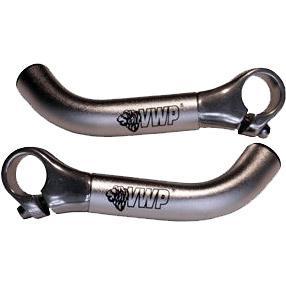 VWP bar-ends 08 gebogen aluminium zilver