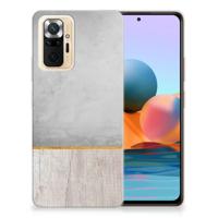 Xiaomi Redmi Note 10 Pro Bumper Hoesje Wood Concrete - thumbnail