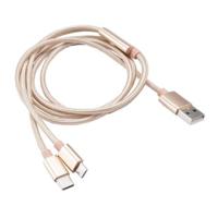 Akasa AK-CBUB42-12GL USB-kabel 1,2 m USB 2.0 USB A USB C/Micro-USB B Goud - thumbnail