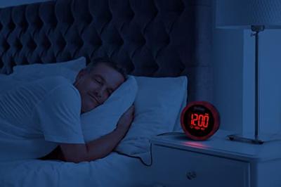 Geemarc JWNS-DYNAMITE_BLK_VD Wekker Kwarts Zwart Alarmtijden 1 USB-aansluiting, Extra luid wekgeluid