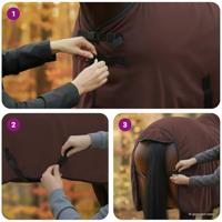 VidaXL Paardendeken volledig donkerbruin polyester - thumbnail