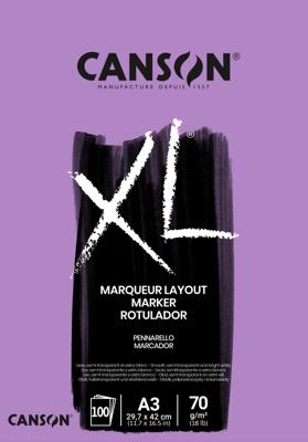 Markerpapier canson xl marker 70gr a3 extra wit