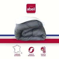 ABEIL Tweekleurig dekbed - 220 x 240 cm - Wit en grijs - thumbnail