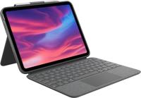 Logitech Combo Touch Detachable 10th Gen iPad Toetsenbordhoes met Groot Precisie-Trackpad, Toetsenbord met Achtergrondverlichting en Smart Connector - UK Engels QWERTY indeling-Layout - Grijs - thumbnail