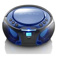 Lenco Boombox SCD-550 Blauw draagbaar met discolichteffect, FM-radio, USB Playback, Bluetooth, AUX-ingang, hoofdtelefoonaansluiting Blauw,Blauw/Zwart - thumbnail