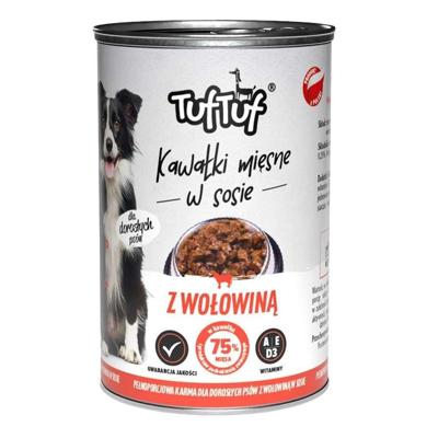 TUF TUF Meaty chunks with beef - natvoer voor honden - 1250g