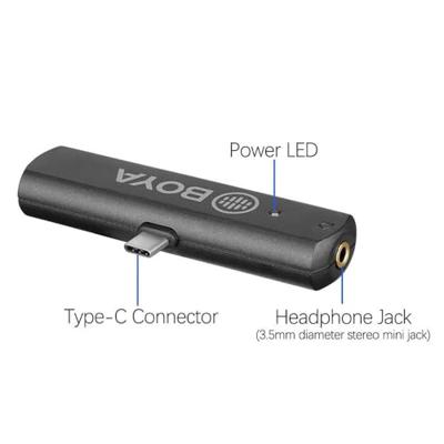 Boya 2.4 ghz duo lavalier microfoon draadloos by-wm4 pro-k6 voor android - thumbnail