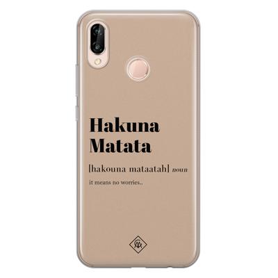 Huawei P20 Lite siliconen hoesje - Hakuna matata Huawei P20 Lite siliconen hoesje - Hakuna matata