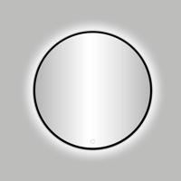 Best Design Badkamerspiegel Venetië Nero LED Verlichting 100x100 cm Rond Mat Zwart - thumbnail