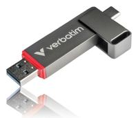 Verbatim Dual QuickStick USB-stick Retail 512 GB Zilver 32042 USB-C 3.2 Gen 1, USB-A 3.2 Gen 1 - thumbnail