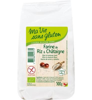 Ma Vie Sans Rijst & kastanjemeel - glutenvrij - bio 500 Gram