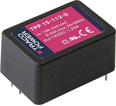TracoPower TPP 15-109-D Schakelnetvoedingsmodule 9 V/DC 1.67 A 15 W