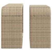 Opbergschappen 2 st poly rattan beige - thumbnail