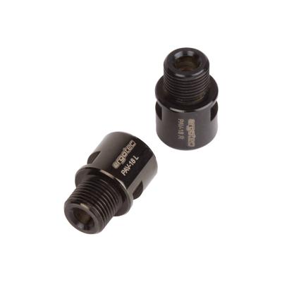 Pedaal asverlenger 9/16" Ergotec - RVS zwart