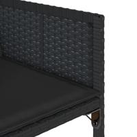 9-delige Tuinset poly rattan zwart - thumbnail