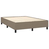 Boxspring met matras stof taupe 140x200 cm - thumbnail