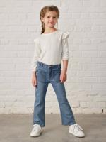 Flared meisjesjeans 7/8 stone - thumbnail