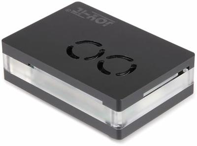 Joy-it RB-CaseP4+03 SBC-behuizing Geschikt voor serie: Raspberry Pi® Incl. actieve koeler, Met magneetsluiting Transparant