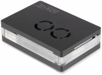 Joy-it RB-CaseP4+03 SBC-behuizing Geschikt voor serie: Raspberry Pi® Incl. actieve koeler, Met magneetsluiting Transparant - thumbnail