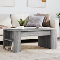 Salontafel 102x55x42 cm bewerkt hout grijs sonoma eikenkleurig - thumbnail