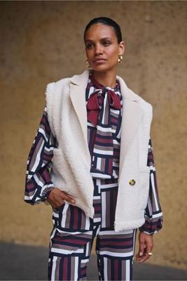 Studio Anneloes Nikita Teddy 2way Gilet 13200 Gilets 1100 Off White