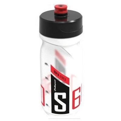 Polisport Plasticos S.A. Polisport bidon 600 ml. transparant zwart/rood