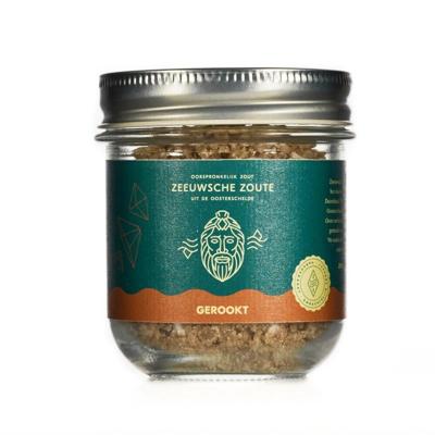 Zeeuwsche Zoute Zout gerookt glazen pot 100 Gram