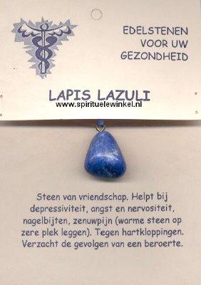 Steengoed Hanger gezondheidssteen lapis lazuli 1 Stuks