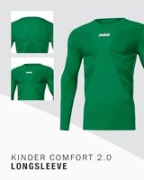 JAKO 6455 Longsleeve Comfort 2.0 - Sportgroen - 3XS - thumbnail