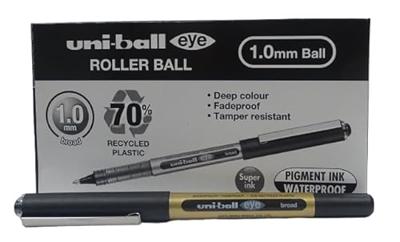 Rollerpen uni-ball eye eco 150e b zwart | 12 stuks