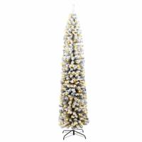 VidaXL Kunstkerstboom groen 210 cm pvc en staal en kunststof - thumbnail