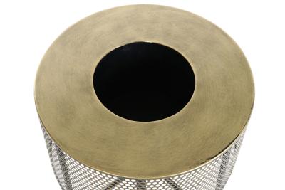 Plantenbakkenset DKD Home Decor 33 x 33 x 67 cm Zwart Gouden Metaal Loft