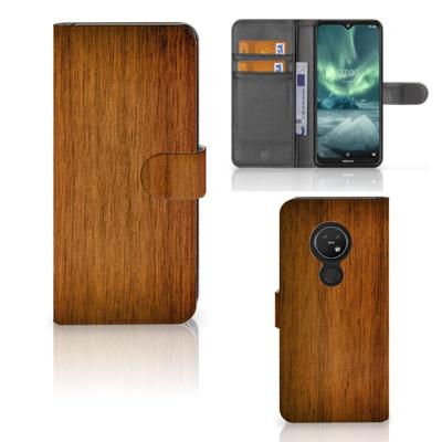 Nokia 7.2 | Nokia 6.2 | Book Style Case | Donker Hout