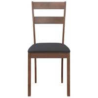 Eetkamerstoelen met kussens 2 st massief hout rubber bruin - thumbnail