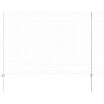 VidaXL Hek met paal zilver 1,5 x 10 m staal VidaXL Hek met paal zilver 1,5 x 10 m staal