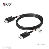 CLUB3D DisplayPort 2.1 Bi-Directional DP80 Certified 8K240Hz, 10K60Hz M/M 1.6m - thumbnail