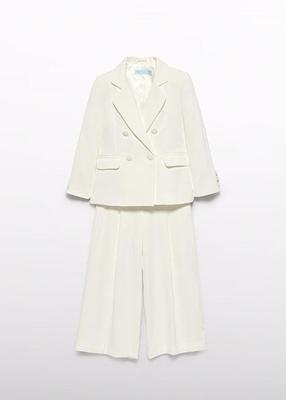 Abel & Lula Zomer broekpak crepe meisjes - creme wit