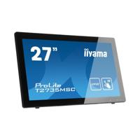 Iiyama ProLite T2735MSC Touchscreen monitor Energielabel: B (A+++ - D) 68.6 cm (27 inch) 1920 x 1080 pix 16:9 5 ms VGA, DVI, HDMI, USB 3.0 AMVA+ LED - thumbnail