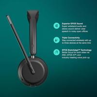 EPOS Impact 1060 On Ear headset Computer Bluetooth Stereo Zwart Headset - thumbnail