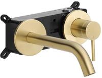 Ben Navan 2-gats inbouwmengkraan geborsteld messing - thumbnail