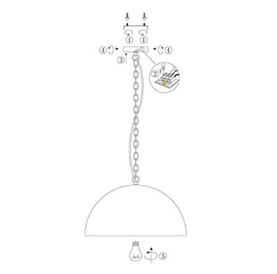Steinhauer Hanglamp semicirkel 2555zw zwart Steinhauer Hanglamp semicirkel 2555zw zwart