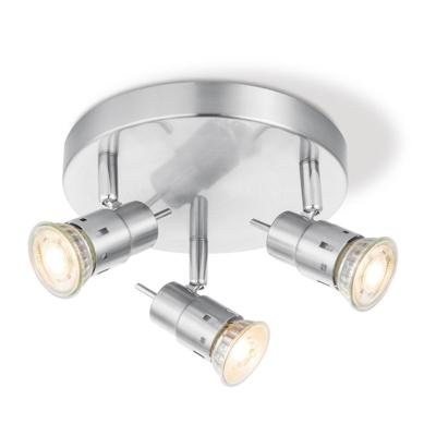 Light depot - LED opbouwspot Cilindro 3 lichts Ø 19 cm - mat staal - Outlet Light depot - LED opbouwspot Cilindro 3 lichts Ø 19 cm - mat staal - Outlet