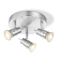 Light depot - LED opbouwspot Cilindro 3 lichts Ø 19 cm - mat staal - Outlet - thumbnail