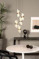 Lucide KLIGANDE - Hanglamp - Ø 30 cm - LED Dimb. - 5x8W 2700K - Mat Goud / Messing - thumbnail