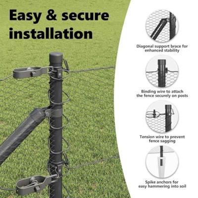 VidaXL Afrasteringspaal grijs 25 x 0,6 m (13 mm gaas) staal en pvc