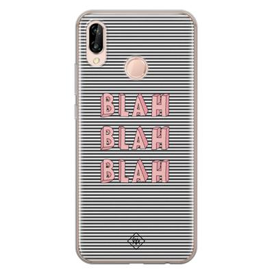 Huawei P20 Lite siliconen telefoonhoesje - Blah blah blah