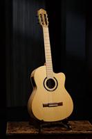 Ortega TZSM-3 Thomas Zwijsen Signature Series Natural elektrisch-akoestische klassieke gitaar met gigbag - thumbnail