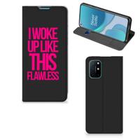 OnePlus 8T Hoesje met tekst Woke Up - Origineel Cadeau Zelf Maken - thumbnail