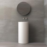 Waskom Ideavit Solidroll 45x45x90 cm Solid Surface Op Voetstuk Mat Wit - thumbnail