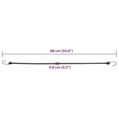 VidaXL Spanelastieken met reflecterende strips en haken 25 st 88 cm